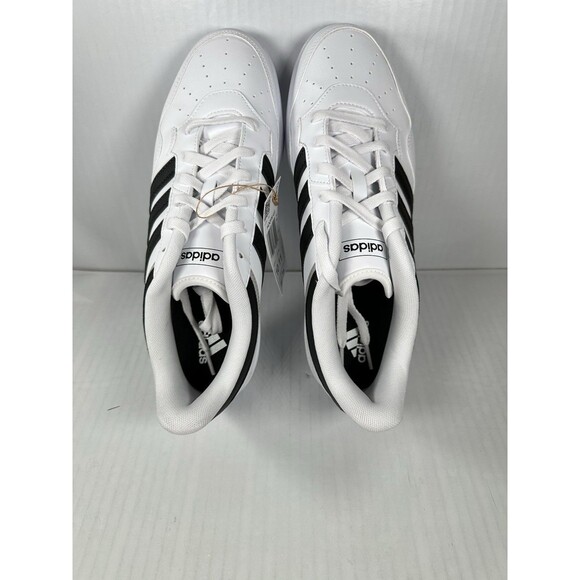 Size 10 Adidas Hoops 4.0 Men\'s Athletic Sneaker Shoe White Black JQ9985 NEW main image 8